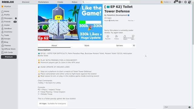 ПОЧЕМУ УДАЛИЛИ И КОГДА ОТКРОЮТ РЕЖИМ TOILET TOWER DEFENSE ROBLOX! смотреть онлайн