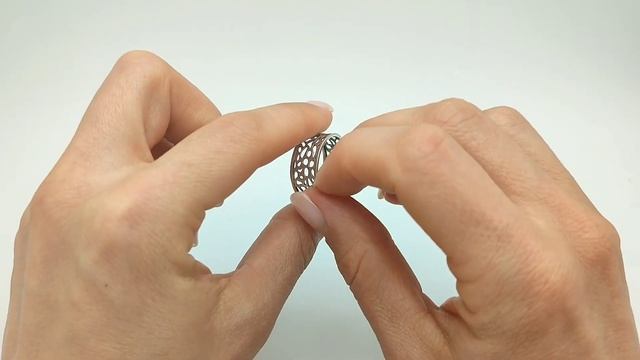 Женское серебряное кольцо Амалия, серебро 925 проба, широкое колечко, необычное ювелирное украшение смотреть онлайн