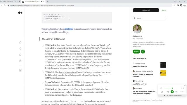 JavaScript brief history and ECMAScript ES6, ES7, ES8, ES9 смотреть онлайн