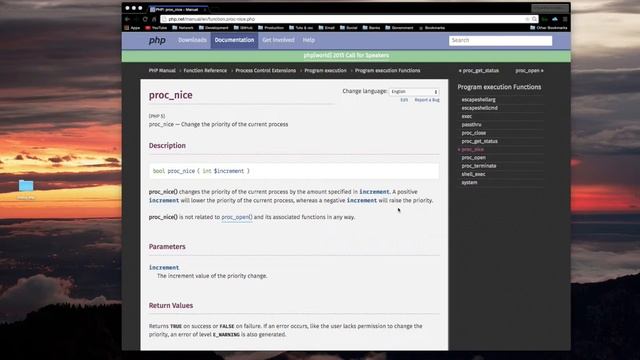 program execution functions in php (part 16 - proc_nice) смотреть онлайн