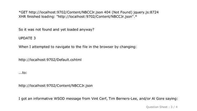 jQuery : Why is my json file not found? смотреть онлайн