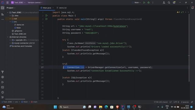 First JDBC Program: Connecting Java to MySQL ? | JDBC Tutorial in Hindi ? смотреть онлайн