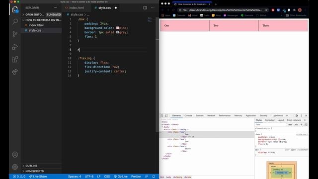 How to Center a Div inside another Div (CSS Flexbox) смотреть онлайн