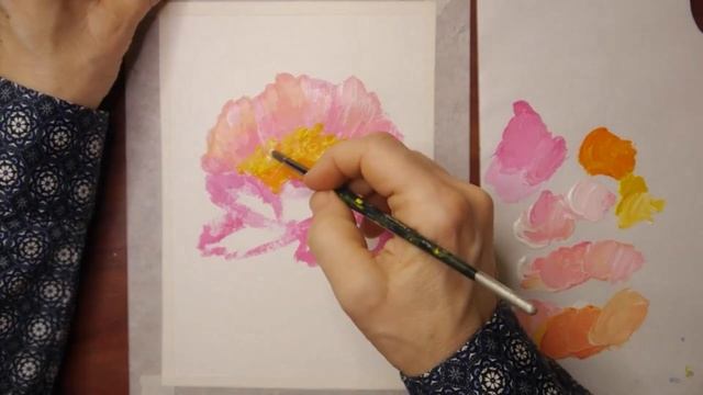 Пион//как нарисовать//сравнение китайской гуаши и нашей смотреть онлайн