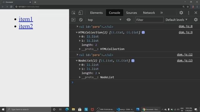 Javascript Dom | Node list | Html collection | Episode 4 смотреть онлайн