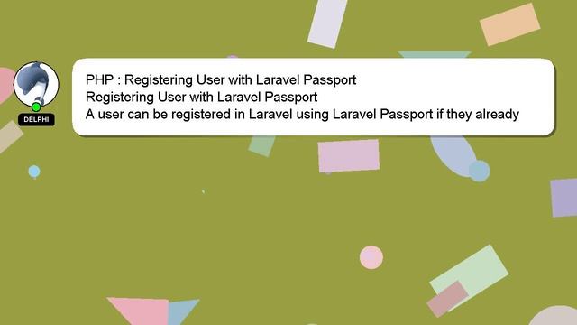 PHP : Registering User with Laravel Passport смотреть онлайн
