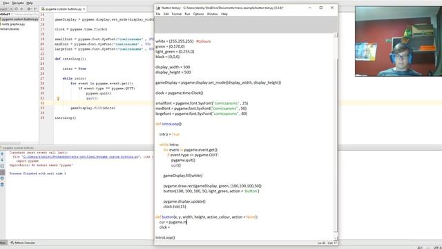 python basics - pygame - creating custom buttons {part 2} смотреть онлайн