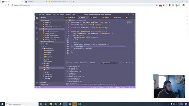 REACT HOOKS Firebase Authentication Tutorial - Part 7 смотреть онлайн