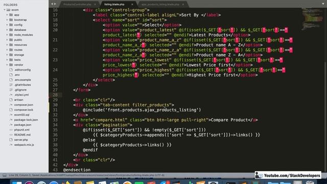 #71 Make E-com in Laravel 7 | Make Listing Page (VII) | Sorting Filters | Display Products with Aja смотреть онлайн