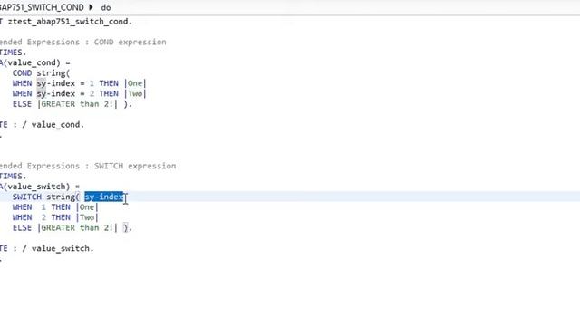 SAP ABAP HANA 7.51 COND & SWITCH Operator смотреть онлайн