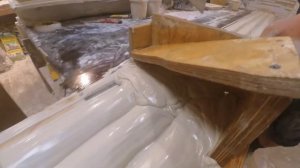 Шаблон - кассета. Изготовление ( протяжка) из гипса в мастерской. Простые тяги.