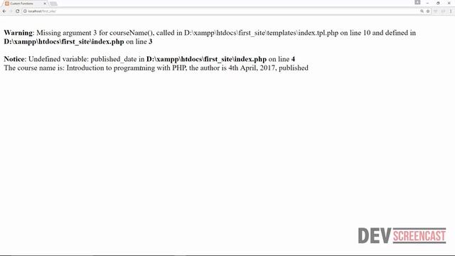Custom Function in PHP смотреть онлайн