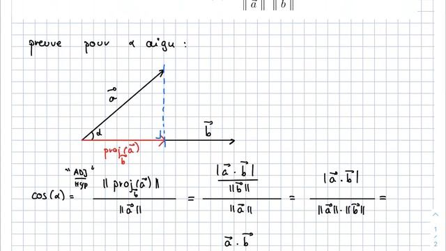 CALCUL DE L’ANGLE ENTRE DEUX VECTEURS смотреть онлайн