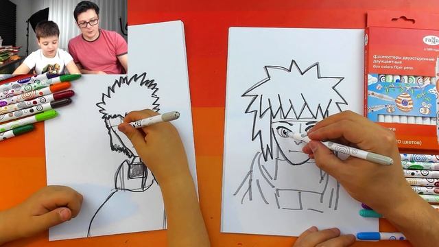 Рисуем АНИМЕ с Ромой - Минато из Наруто или Баруто смотреть онлайн