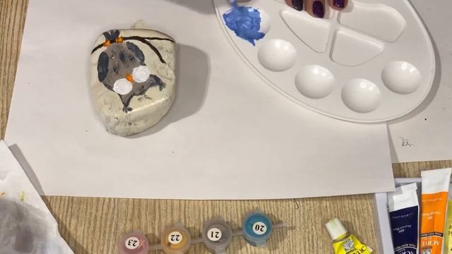Как нарисовать сову на камне ? смотреть онлайн