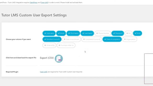 TutorLMS Custom User Exporter Plugin смотреть онлайн