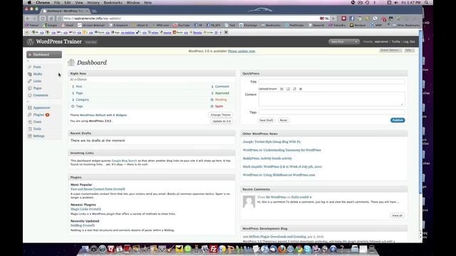 Wordpress Dashboard Part 1 - Introduction смотреть онлайн