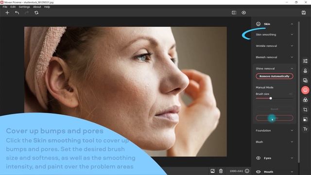 How to REMOVE SKIN BLEMISHES from photos | NEW Movavi Picverse Tutorial смотреть онлайн