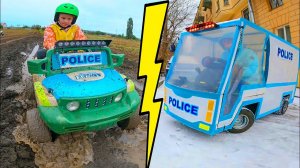 Дети и Машина. Диана и Даня устроили тест драйв своих машин. Манкиту