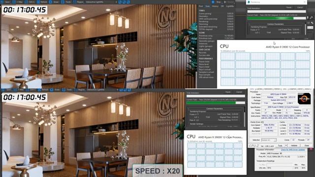 TEST RENDER Ryzen 9 3900 vs Ryzen 9 3900x смотреть онлайн