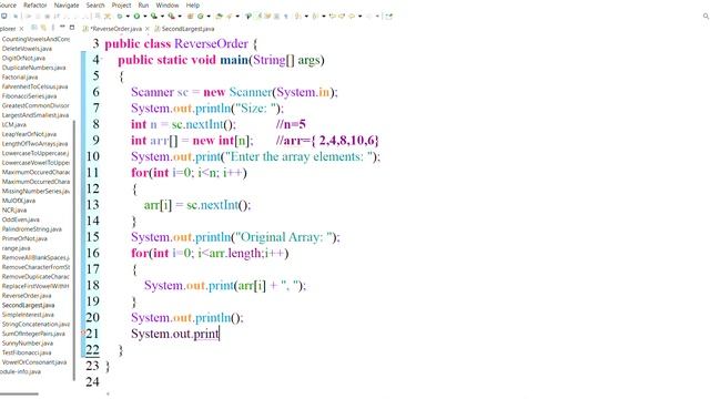 REVERSE ORDER USING JAVA IN TAMIL смотреть онлайн