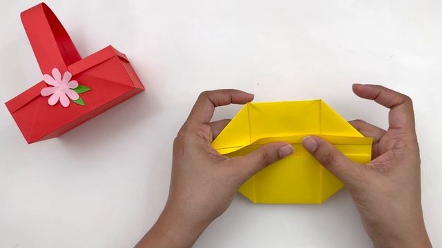 DIY MINI PAPER BASKET / Origami Basket DIY / Paper Craft / Easy Craft Ideas / Paper Craft New