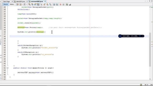 Episode3 programmation réseaux (java UDP) communication dans les deux sens (client serveur)) смотреть онлайн