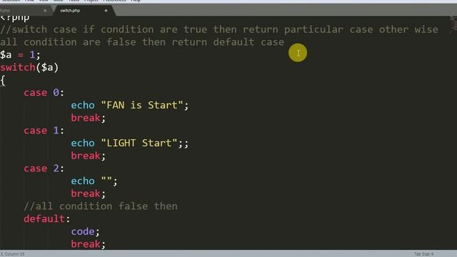 switch case in php | condition checking using switch case | php tutorial | avadh tutor смотреть онлайн
