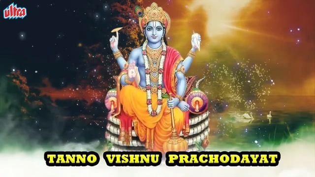 Vishnu Gayatri Mantra | विष्णु गायत्री मंत्र | Peaceful Devotional Chant With Lyrics | Lord Vishnu смотреть онлайн