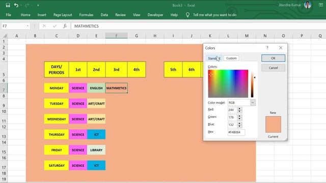 How to create a Time Table in Excel l School Time Table in Excel Sheet смотреть онлайн