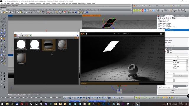 28. Введение в Maxwell Render для Rhino. Площадные Излучатели. смотреть онлайн
