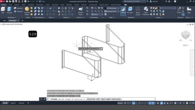 AutoCAD 2023 3D modeling. Plastic Newspapers Stand смотреть онлайн