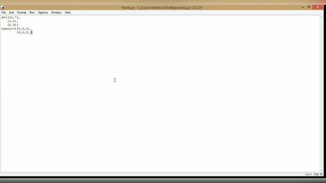 Python Tutorial | Transpose of a matrix смотреть онлайн