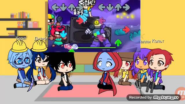 Реакция бравлеров | на мод Friday night funkin BRAWL STARS | Gacha Life | 2 часть смотреть онлайн