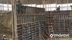 Заливка бетона, подпорная стена в г. Сочи село Голицыно