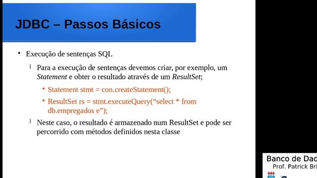 Conexão com o SGBD em Java, utilizando JDBC смотреть онлайн