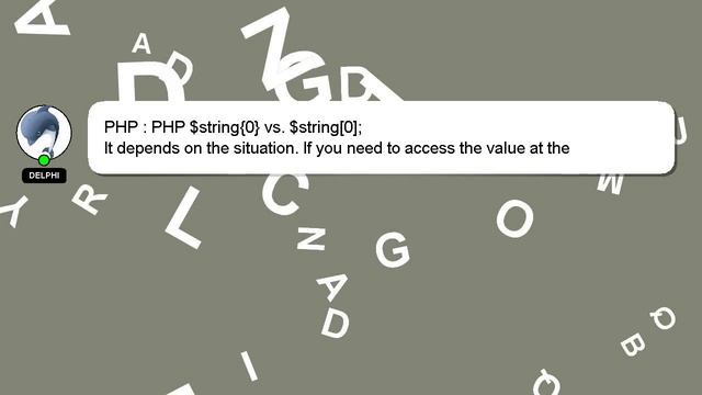 PHP : PHP $string{0} vs. $string[0]; смотреть онлайн