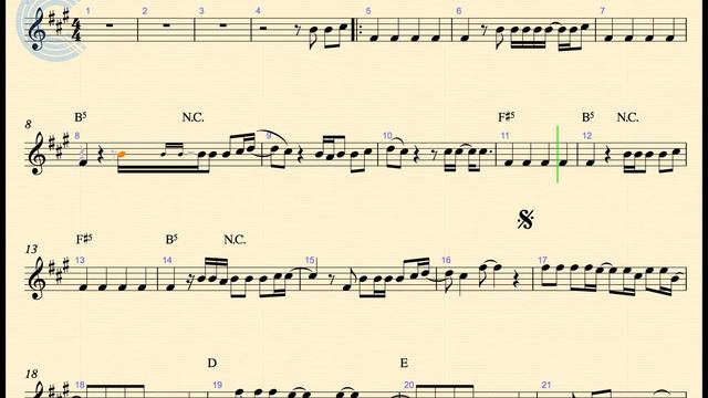 Cornet - My Kind of Night - Luke Bryan - Sheet Music, Chords & Vocals смотреть онлайн