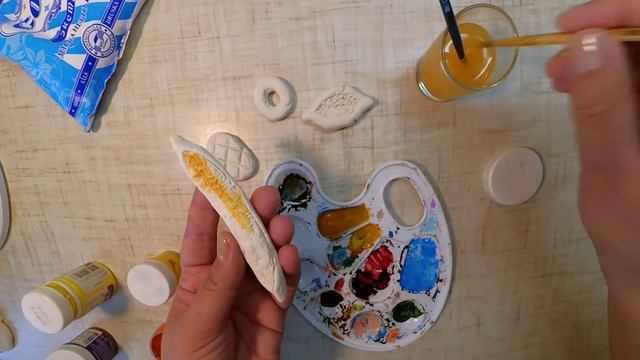 Хлеб из соленого теста/ лепим хлеб из соленого теста/ как раскрасить хлеб? смотреть онлайн