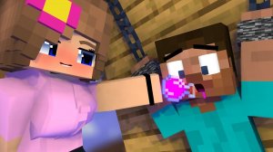 Майнкрафт злая ведьма напоила Стива зельем любви и поплатилась за это...