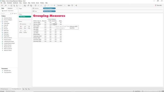 How To Group Measures In Tableau смотреть онлайн