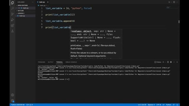 Python For beginners - Episode 2: Lists and If Statements смотреть онлайн