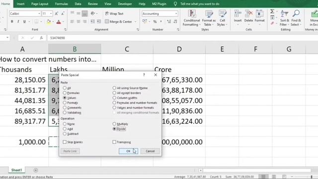 How to Convert numbers into thousands, lakhs, millions and crores in excel? #Excel #Learningoftheda смотреть онлайн