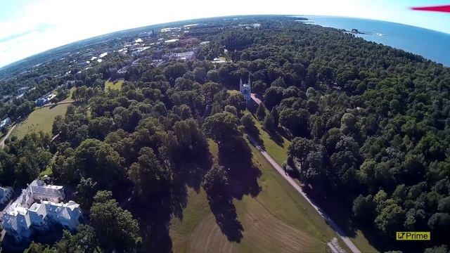 Парк Александрия в Петергофе с высоты птичьего полета. Квадрокоптер v666 ( banggood ) смотреть онлайн