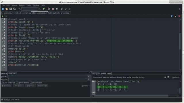 Python String function examples смотреть онлайн