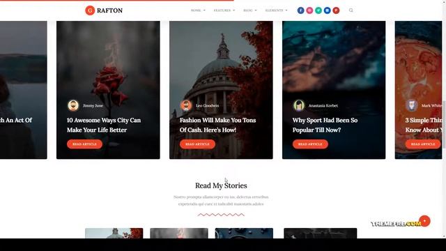 Grafton - Blog and Magazine WordPress Theme marketing travel Easy Create Website смотреть онлайн