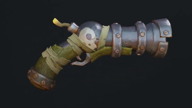 3d Stylized pistol (Blender , Substance Painter) смотреть онлайн