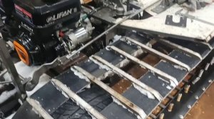 самодельный понижающий цепной редуктор на гусеничный мини трактор