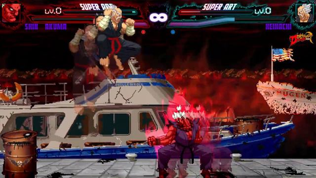 Shin Akuma VS Heihachi Mishima Epic Fatal Fight! Street Fighter Vs Tekken Mugen [Capcom VS Namco] смотреть онлайн