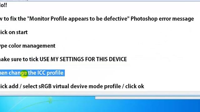 How to fix the Monitor Profile appears to be defective Photoshop error message смотреть онлайн